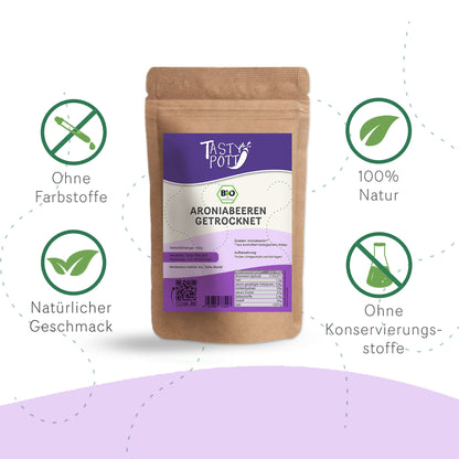 Bio Aronia Beeren getrocknet - 1kg von Tasty Pott — Abbildung 2