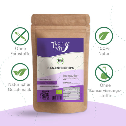 Bio Bananenchips gesüßt -  1kg von Tasty Pott — Abbildung 2