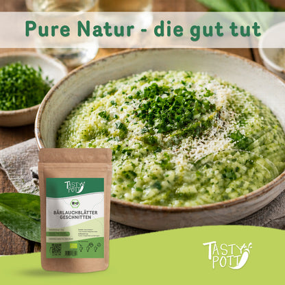 Bio Bärlauch geschnitten im Beutel, ideal für gesunde Gerichte.