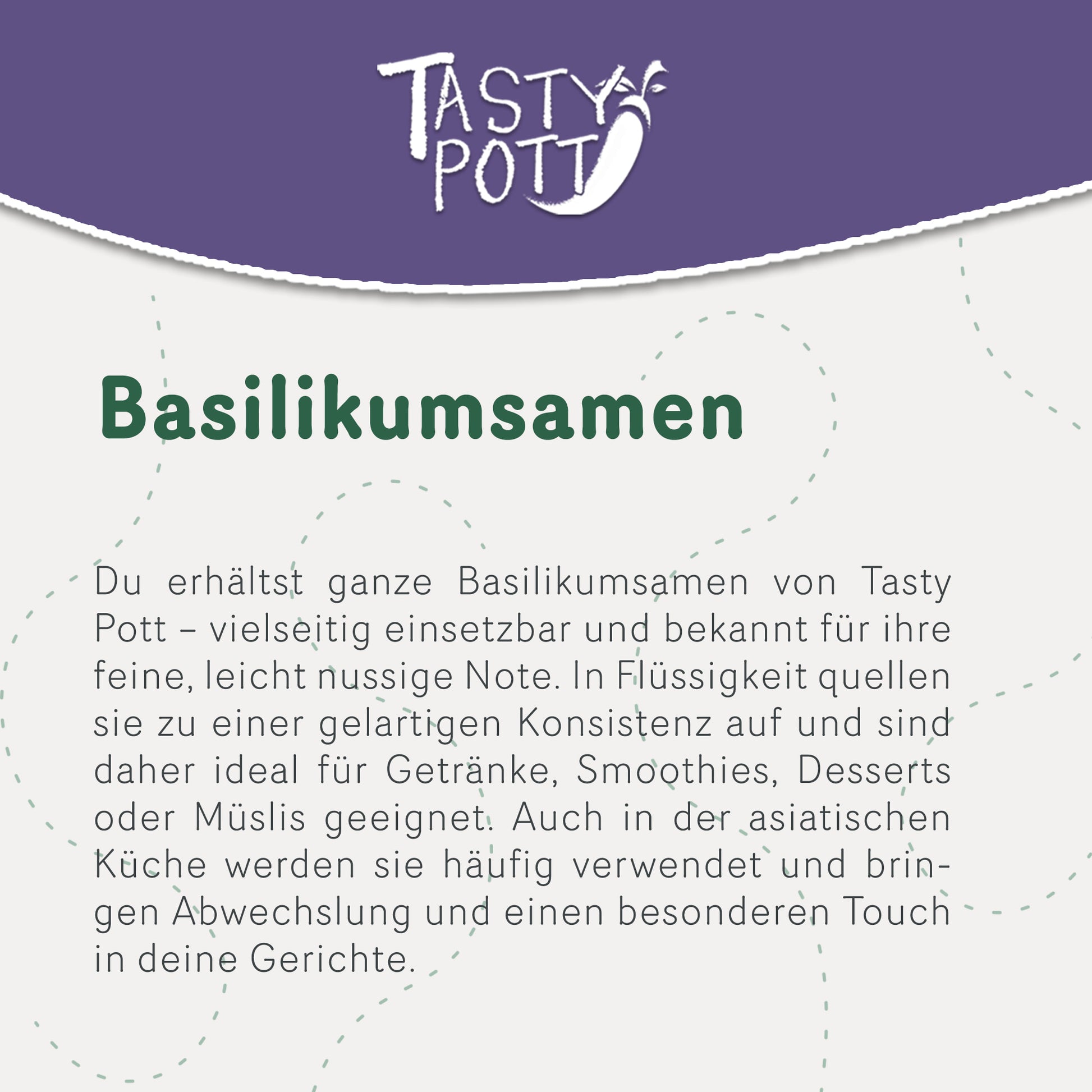 Basilikumsamen ganz, im Beutel ab 500g von Tasty Pott — Abbildung 3