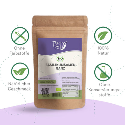 Basilikumsamen ganz, im Beutel ab 500g von Tasty Pott — Abbildung 2