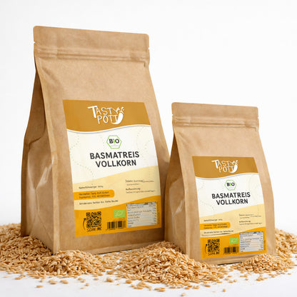 Bio Basmatireis Vollkorn - 1kg von Tasty Pott