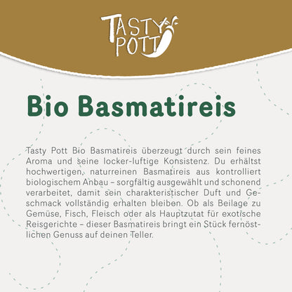 Bio Basmatireis Vollkorn - 1kg von Tasty Pott — Abbildung 2