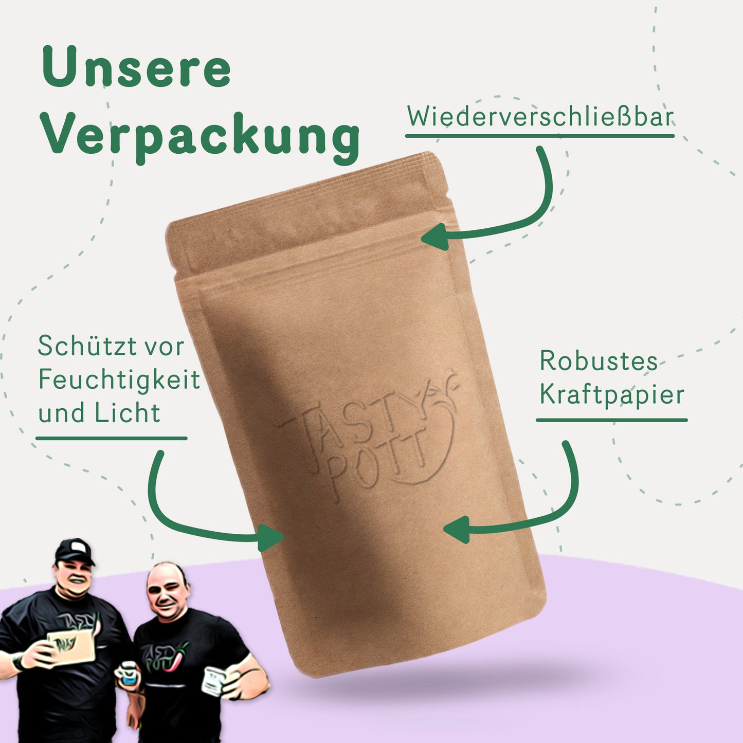 Getrocknete Berberitzen in 1 kg Beutel, wiederverwendbare Verpackung aus Kraftpapier.