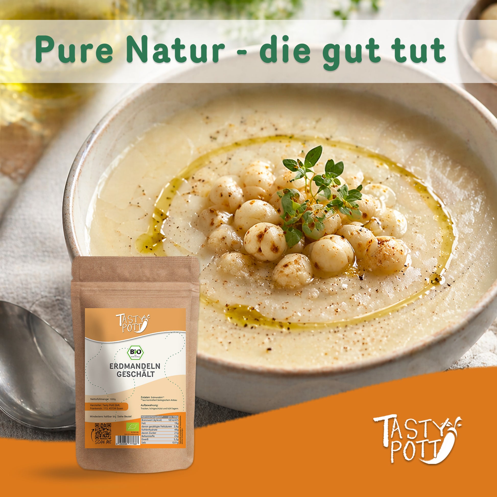 Bio Erdmandeln geschält - 1kg Beutel von Tasty Pott — Abbildung 6