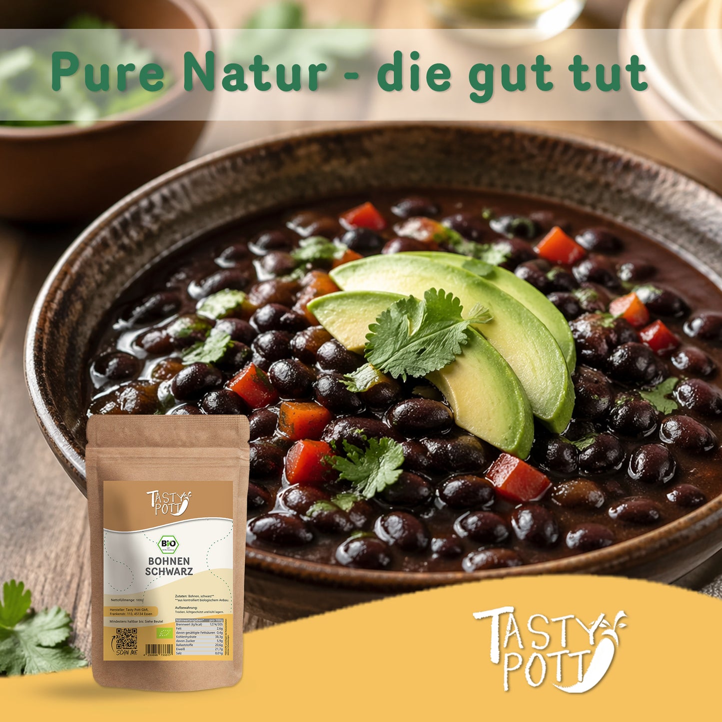 Bio Schwarze Bohnen - ab 1kg von Tasty Pott — Abbildung 4