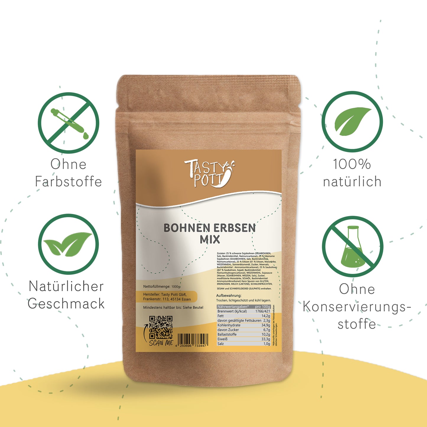 Gerösteter Bohnen-Erbsen Mix ab 1kg von Tasty Pott — Abbildung 2
