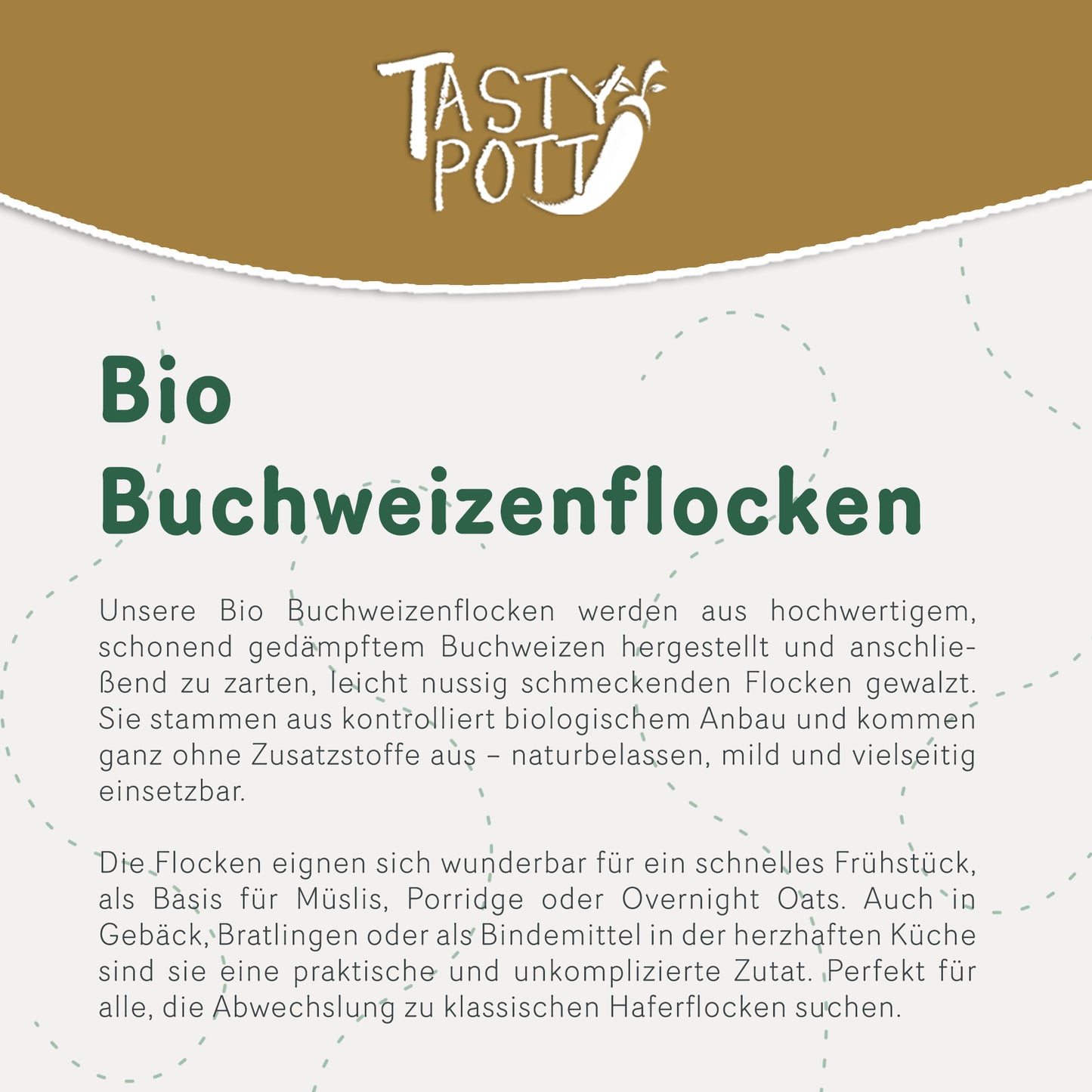 Tasty Pott Bio Buchweizenflocken - Im Beutel — Abbildung 2