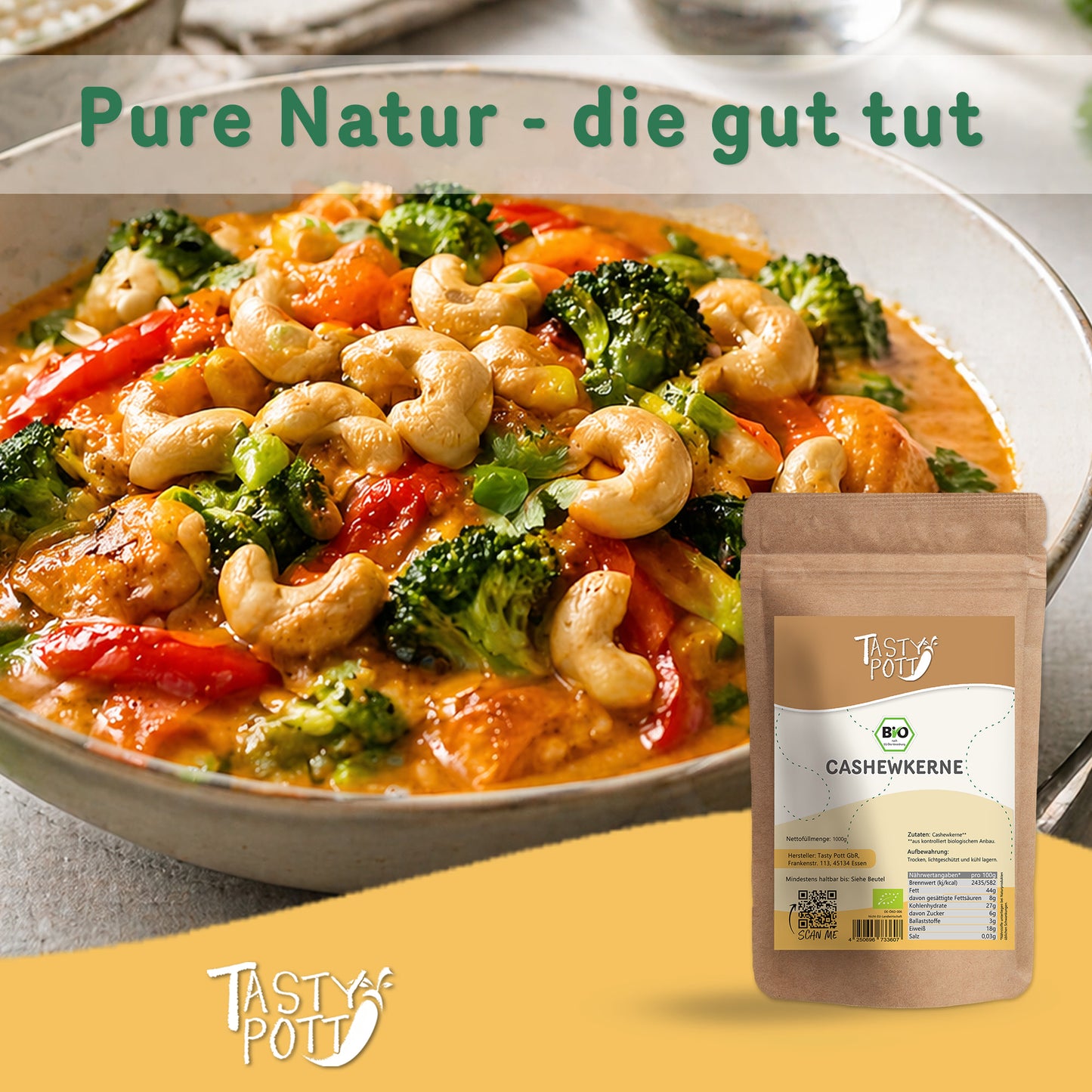Tasty Pott Bio Cashewkerne ganz - im Beutel — Abbildung 6