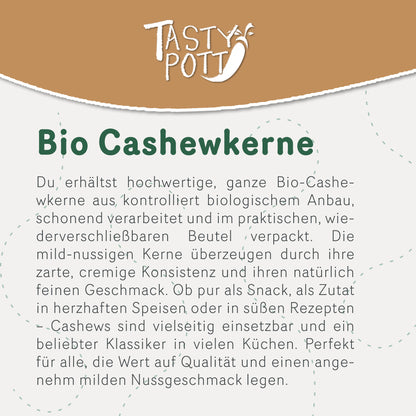 Tasty Pott Bio Cashewkerne ganz - im Beutel — Abbildung 3