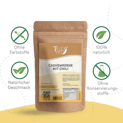 Cashewkerne Chili - Geröstet & Gesalzen ab 500g von Tasty Pott — Abbildung 2
