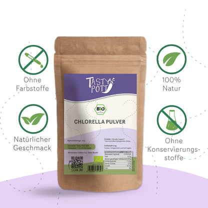 Tasty Pott Bio Chlorella Pulver - im Beutel — Abbildung 2