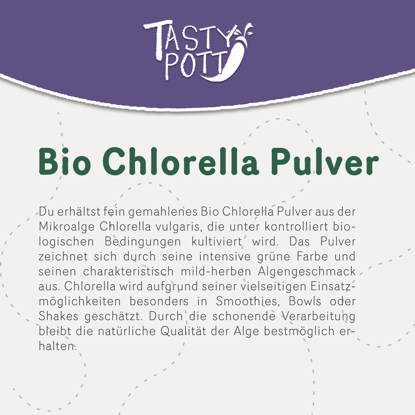 Tasty Pott Bio Chlorella Pulver - im Beutel — Abbildung 3