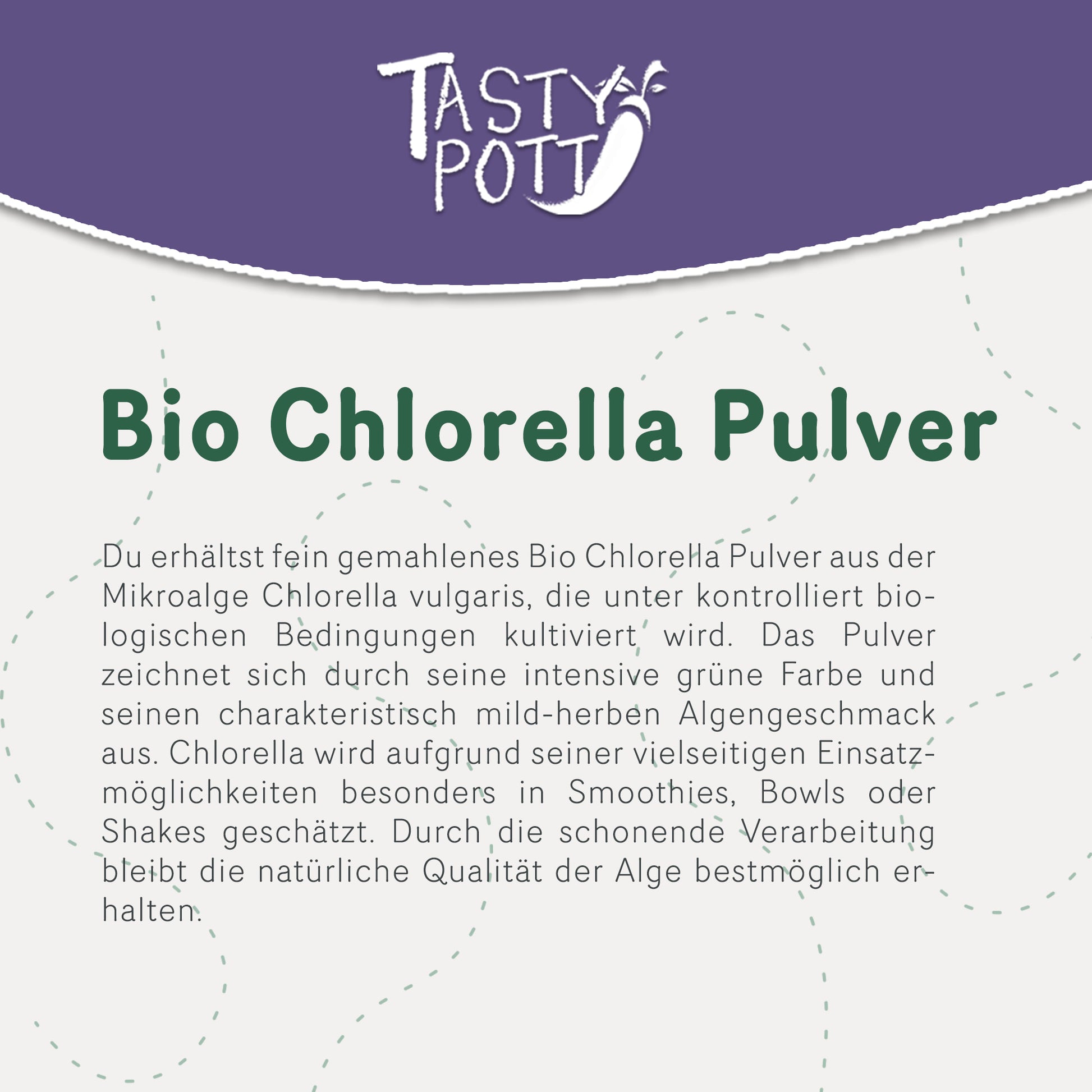 Tasty Pott Bio Chlorella Pulver - im Beutel — Abbildung 3