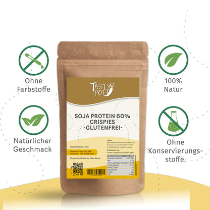 Soja Protein Crispies 60% | ab 1kg Beutel von Tasty Pott — Abbildung 2