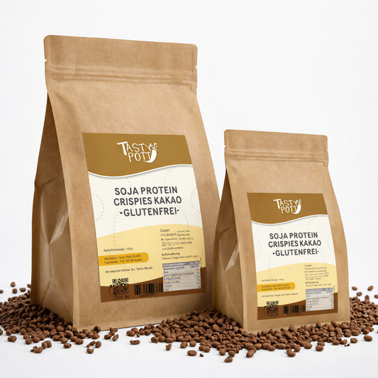 Soja Kakao Crispies – Protein Snack ab 1kg Beutel von Tasty Pott