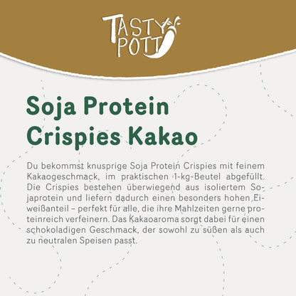 Soja Kakao Crispies – Protein Snack ab 1kg Beutel von Tasty Pott — Abbildung 3