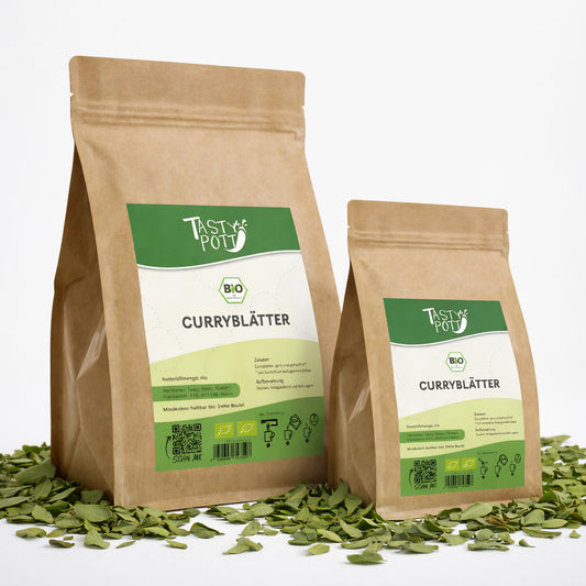 Bio Curryblätter ganz getrocknet - ab 60g von Tasty Pott