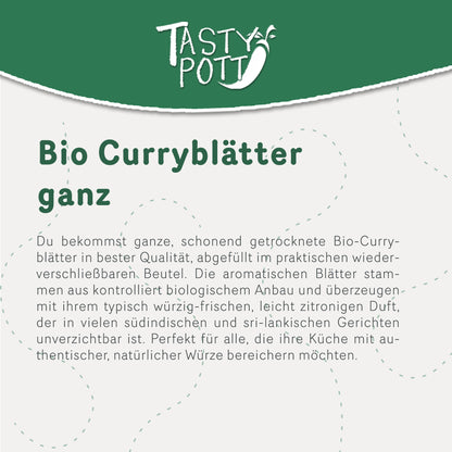 Bio Curryblätter ganz getrocknet - ab 60g von Tasty Pott — Abbildung 3