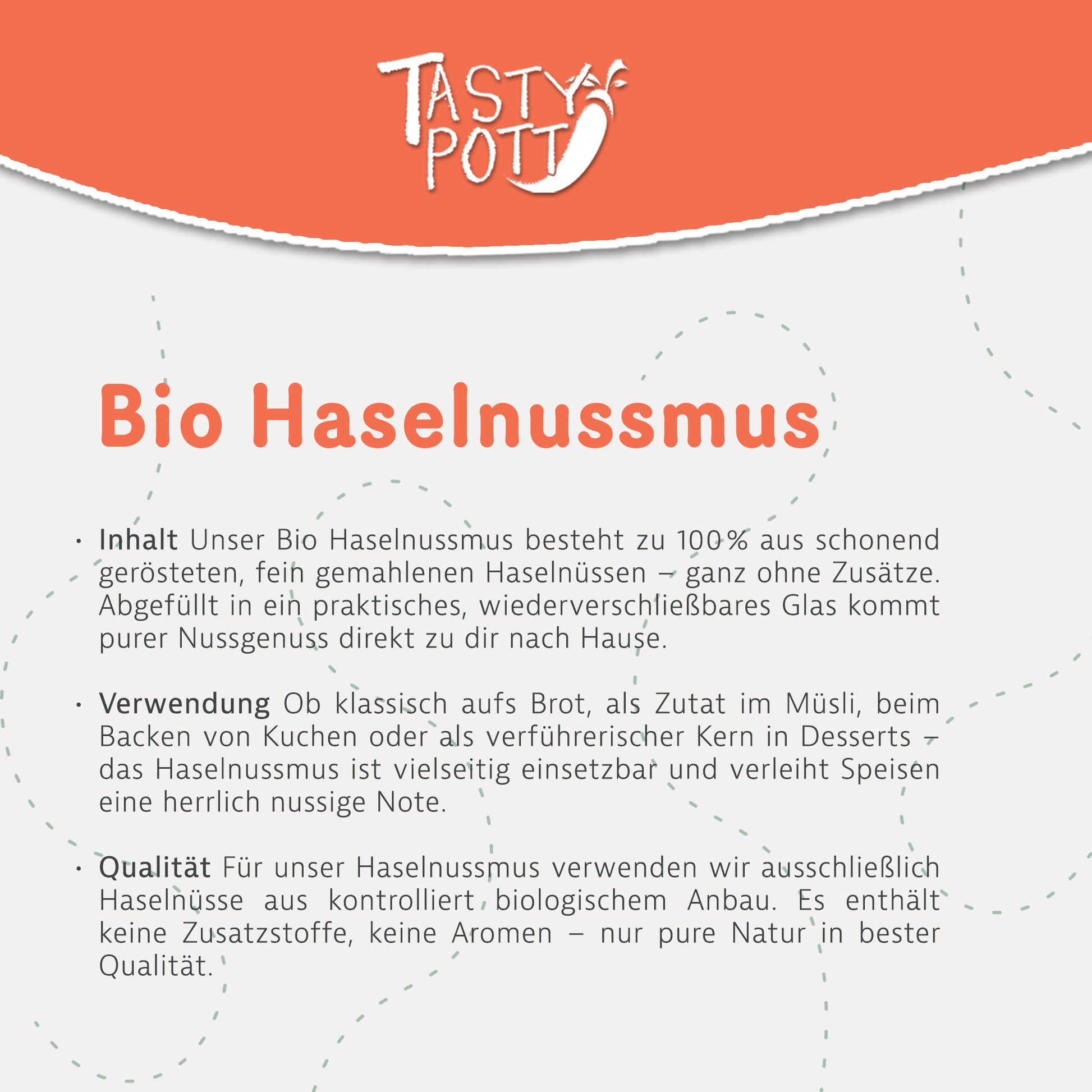Bio Haselnussmus - 500g von Tasty Pott — Abbildung 3