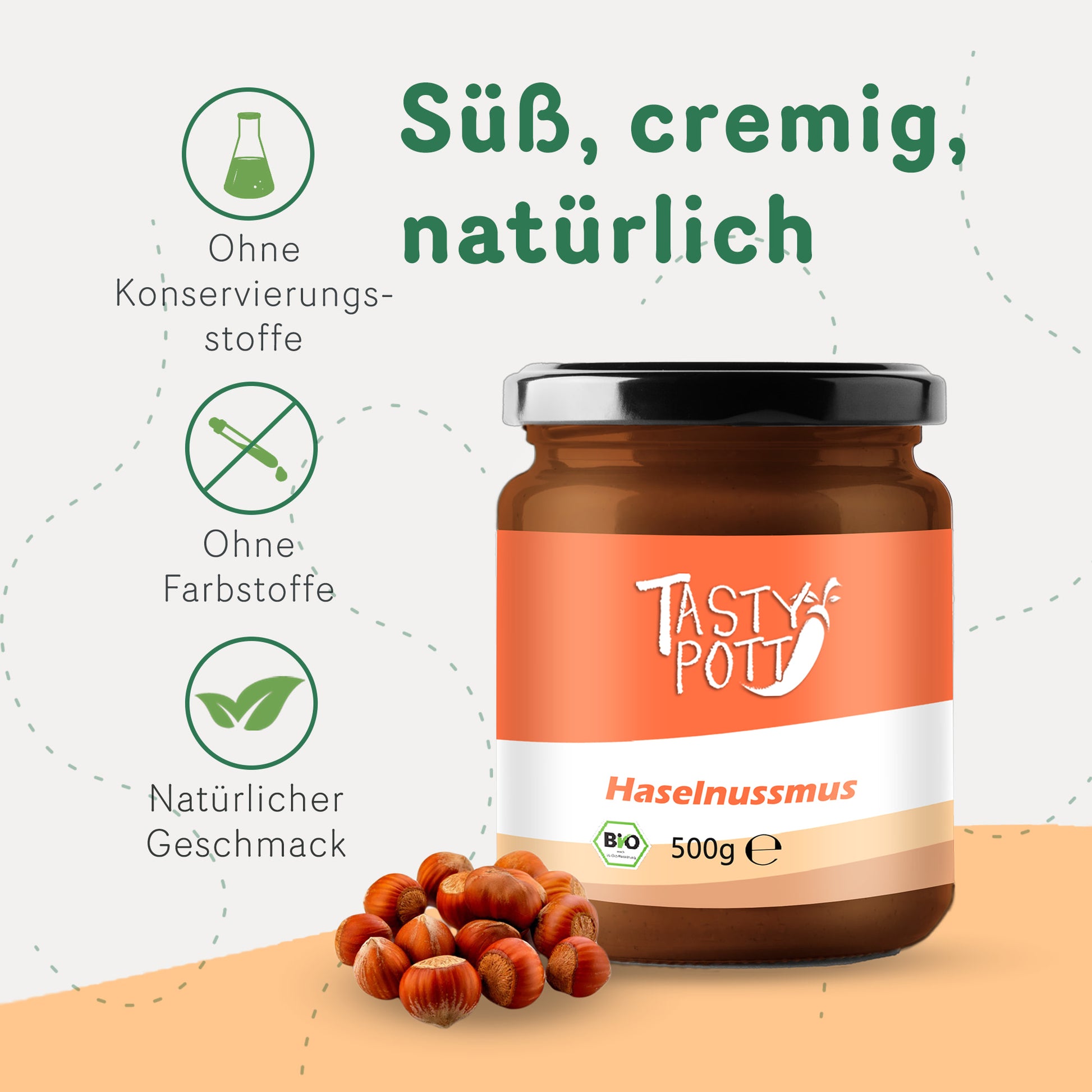 Bio Haselnussmus - 500g von Tasty Pott — Abbildung 2
