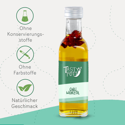 Tasty Pott Chili Würzöl – Pikantes Olivenöl - ab 100ml Flasche — Abbildung 3