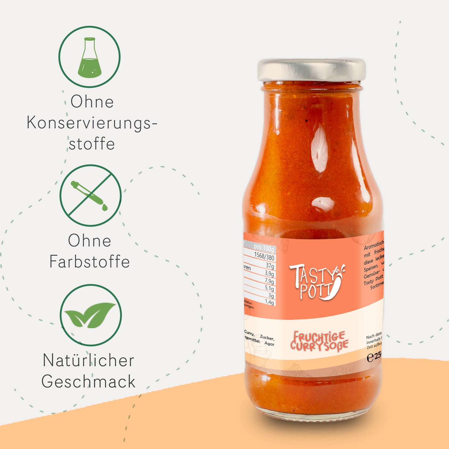 Fruchtige Currysoße - ab 250ml – Unwiderstehlicher Genuss von Tasty Pott — Abbildung 3