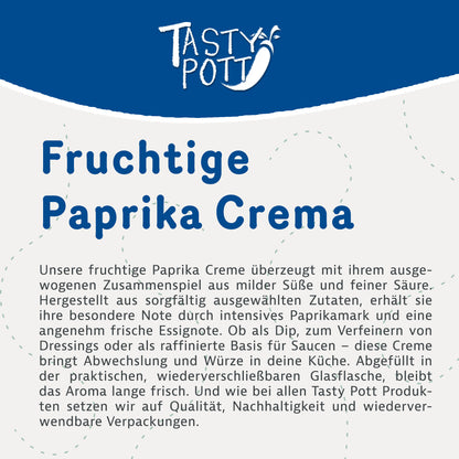 Tasty Pott Fruchtige Paprika Creme 4% Säure - 100 ml Flasche — Abbildung 2