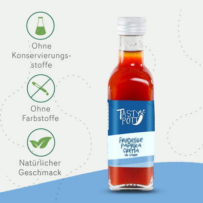 Tasty Pott Fruchtige Paprika Creme 4% Säure - 100 ml Flasche — Abbildung 3