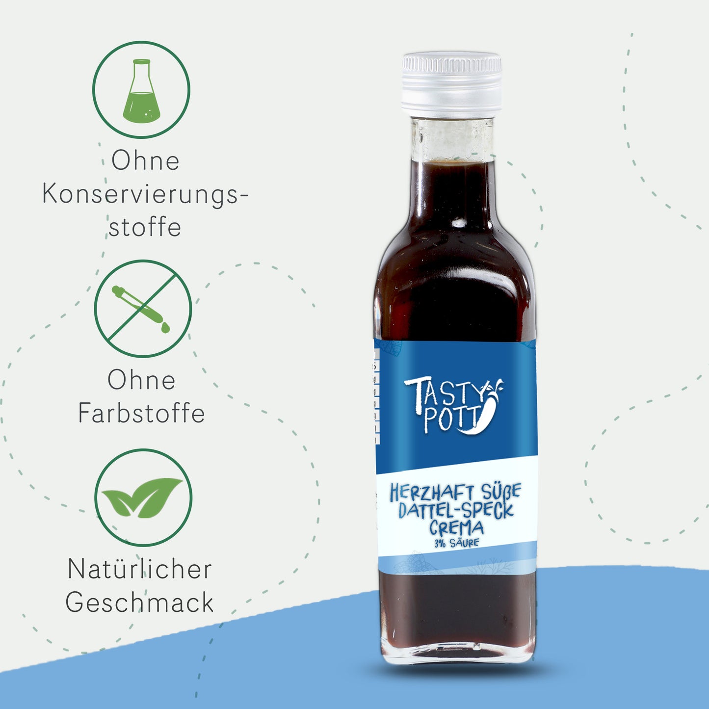 Tasty Pott Süße Dattel Speck Crema - 100 ml Flasche — Abbildung 3