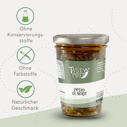 Tasty Pott Walnuss- Pesto di Noce mit Parmesan - 150g Glas — Abbildung 3