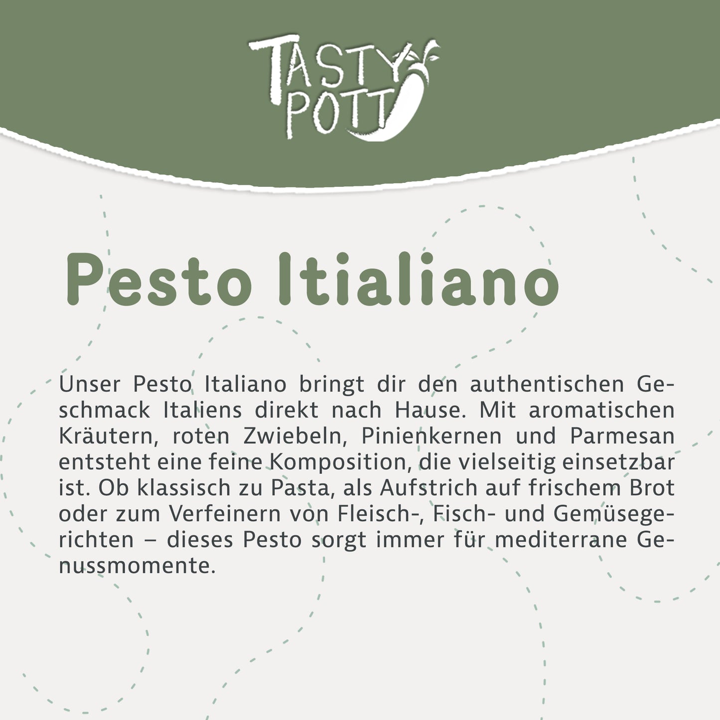 Tasty Pott Pesto Italiano - Kräuter Pesto - 150g Glas — Abbildung 2