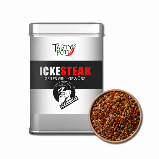 ickesteak grillpfeffer 90g dose auf weißem hintergrund