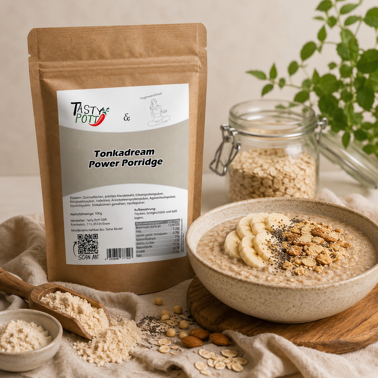 Tasty Pott Tonkadream Power Porridge - Proteinreiches Frühstück ab 500g — Abbildung 3