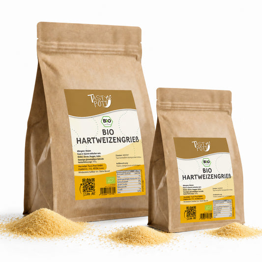 Tasty Pott Bio Hartweizengrieß - im Beutel
