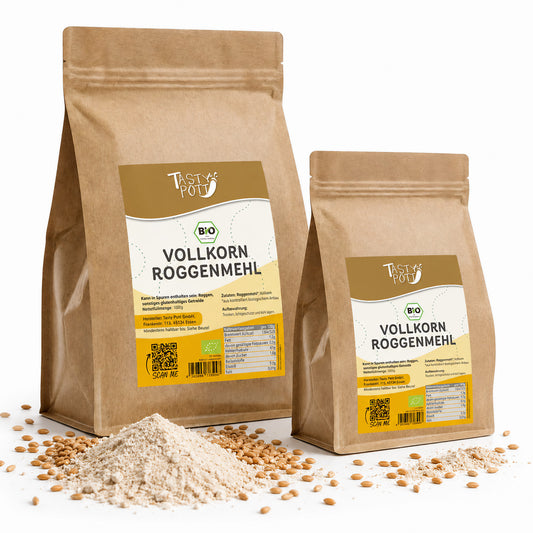 Bio Roggenmehl Vollkorn - Im Beutel ab 1kg von Tasty Pott