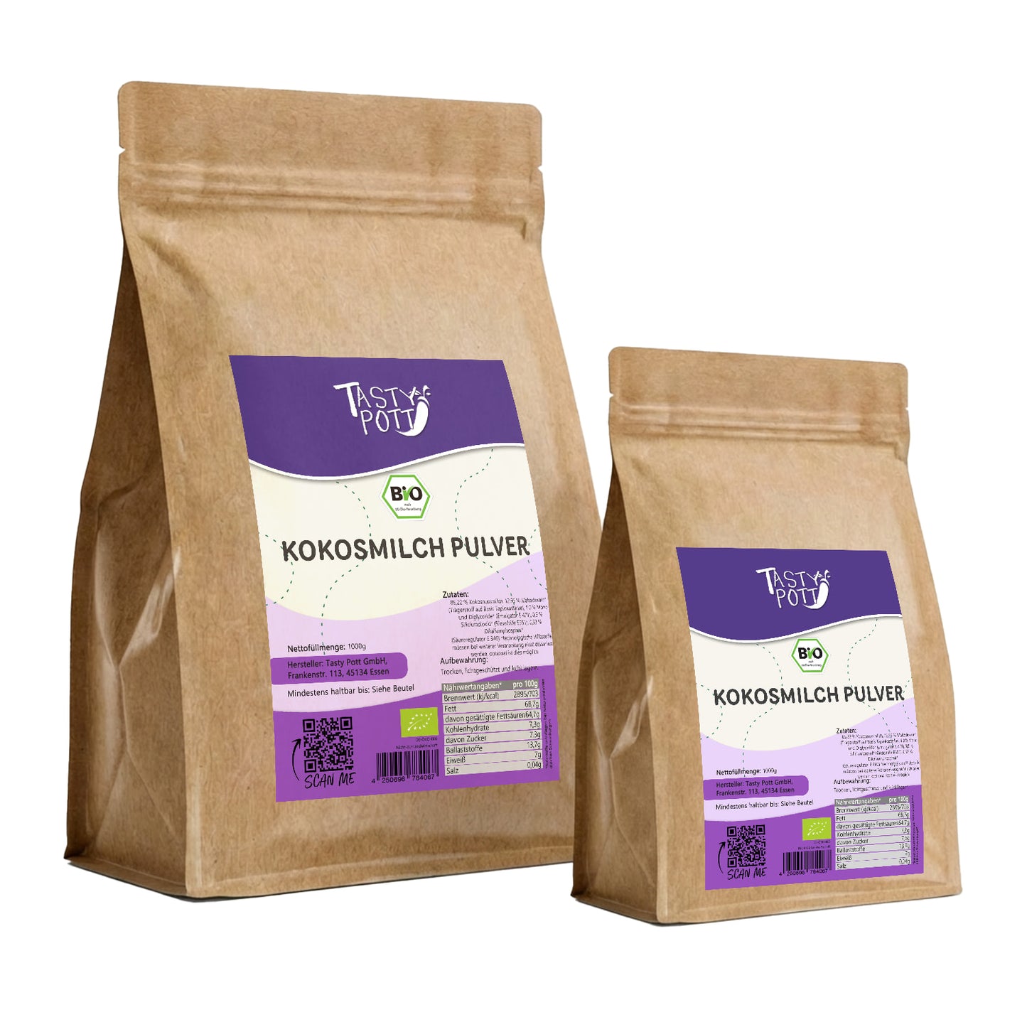 Tasty Pott Bio Kokosmilchpulver - ab 1kg Beutel — Abbildung 9