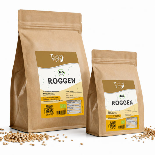 Tasty Pott Bio Roggen ganzes Korn - ab 1kg Beutel