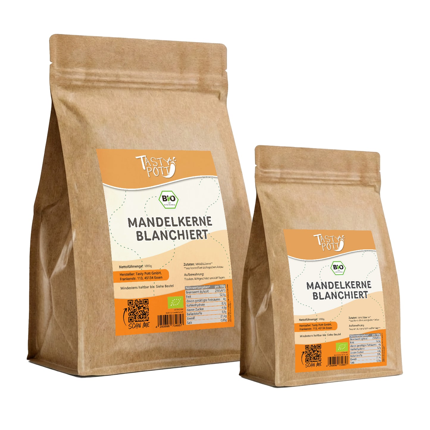 Bio Blanchierte Mandeln - 1kg Beutel von Tasty Pott — Abbildung 9