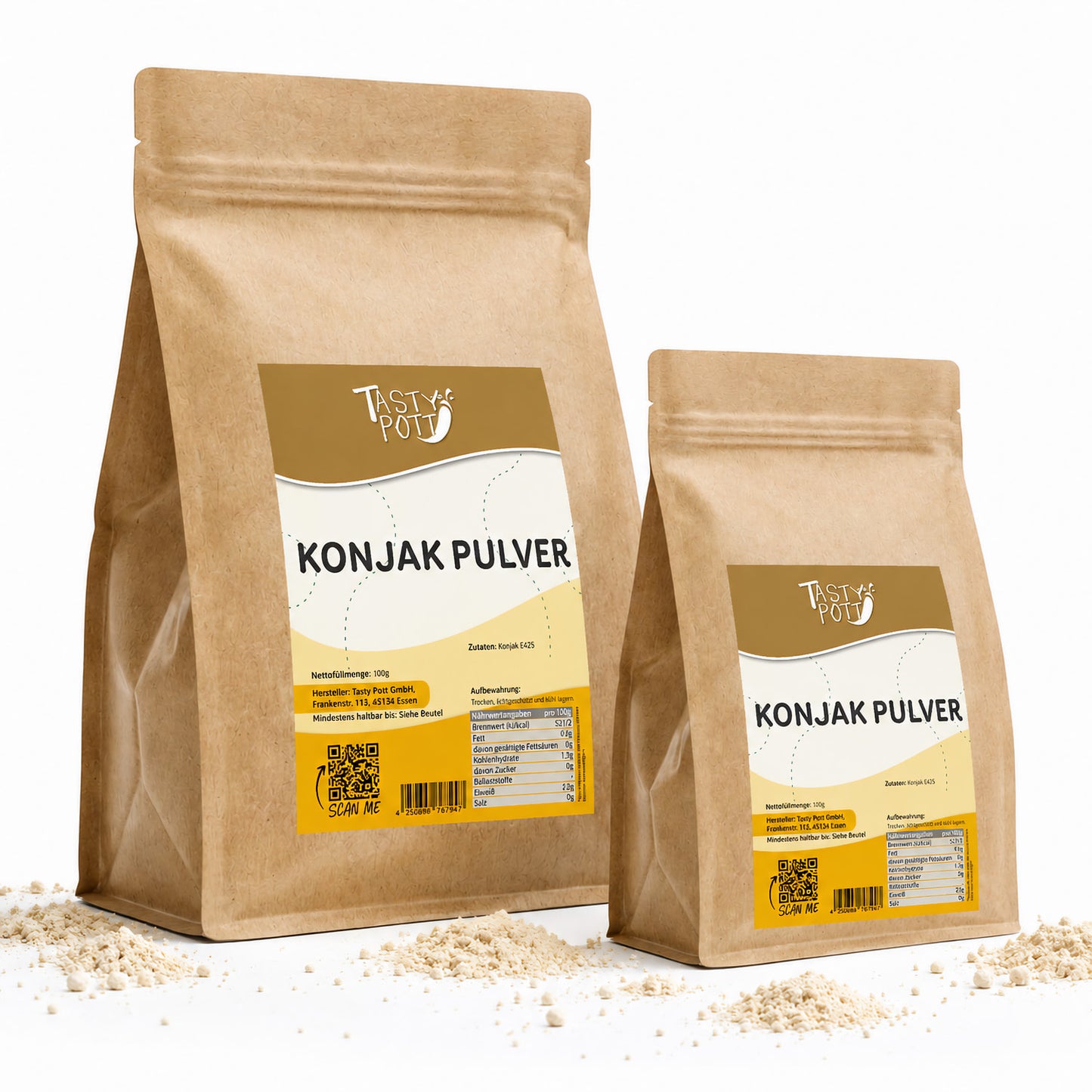 Konjak Pulver im Beutel ab 250g von Tasty Pott