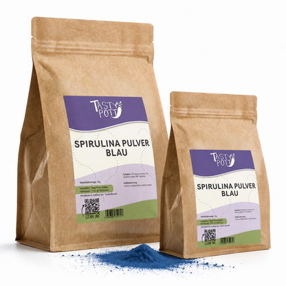 Blaues Spirulina Pulver - ab 30g von Tasty Pott