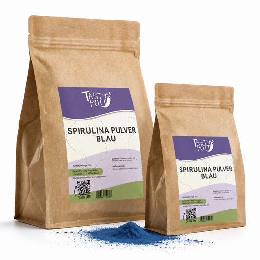 Blaues Spirulina Pulver - ab 30g von Tasty Pott
