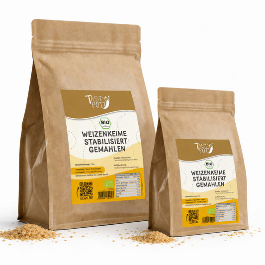 Bio Weizenkeime stabilisiert gemahlen - 1kg Beutel von Tasty Pott