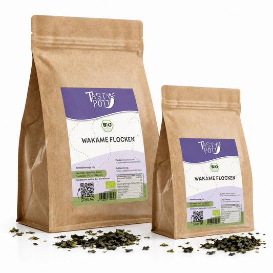 Bio Wakame Flocken feine Algenflocken - 50g von Tasty Pott