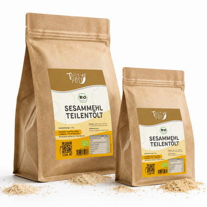 Bio Sesammehl teilentölt - 1kg Beutel von Tasty Pott