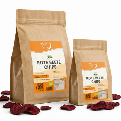 Bio Rote Beete Chips - 200g von Tasty Pott