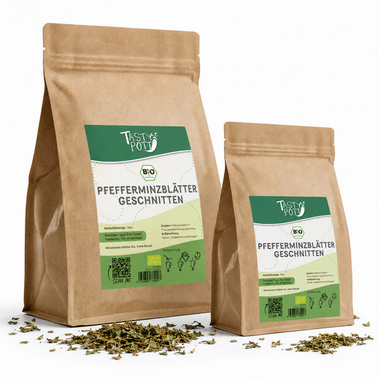 Bio Pfefferminzblätter geschnitten - ab 100g Beutel von Tasty Pott