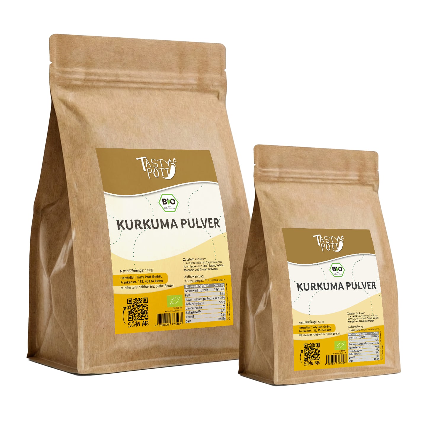 Bio Kurkuma Pulver - 1kg Beutel von Tasty Pott — Abbildung 9