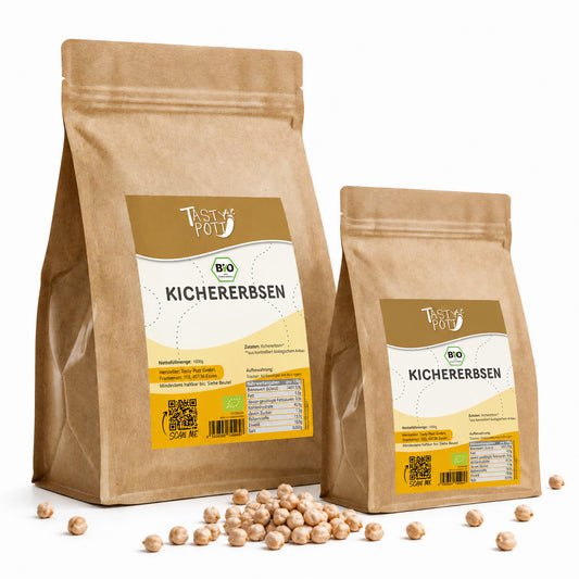 Bio Kichererbsen ganz - 1kg von Tasty Pott