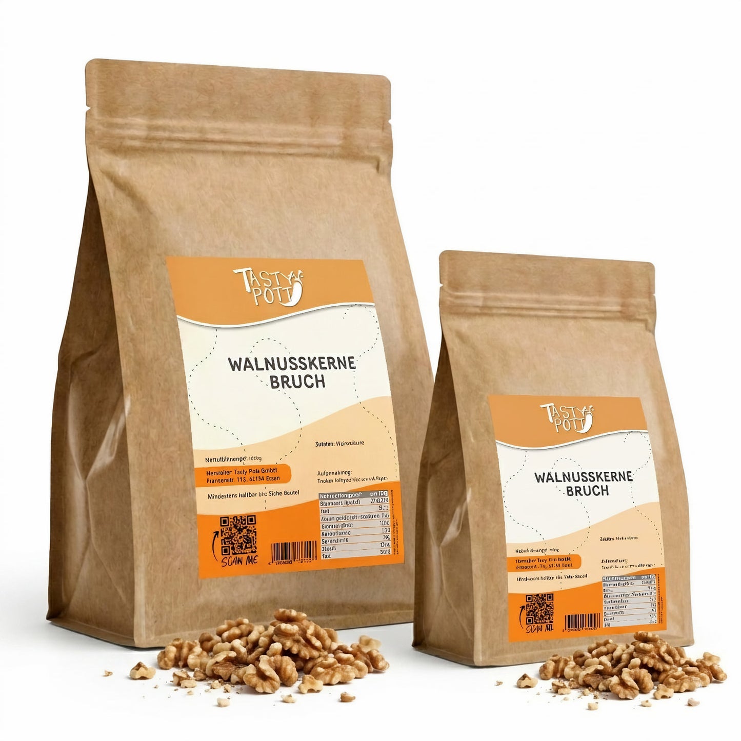 Walnusskern Bruch extra light - ab 1Kg Beutel von Tasty Pott